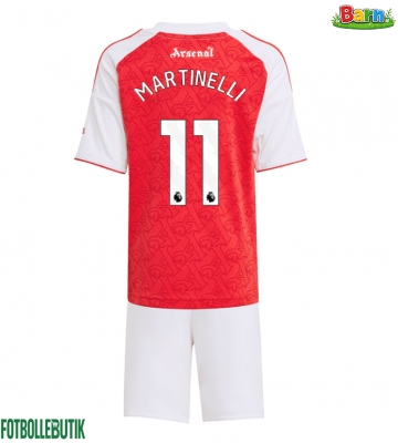 Arsenal Gabriel Martinelli #11 Hemmaställ Barn 2025-26 Kortärmad (+ Korta byxor)
